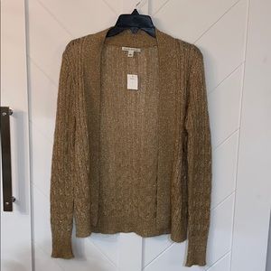NWT Banana Republic Gold Cardigan Sweater L